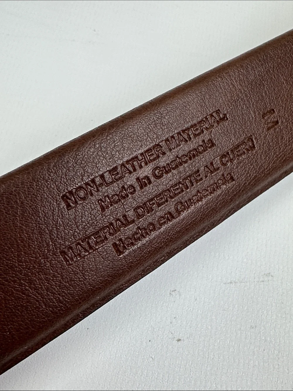 Goodfellow & Co. Classic Brown Non-Leather Men's Belt - Pewter-Tone Buckle. 45in